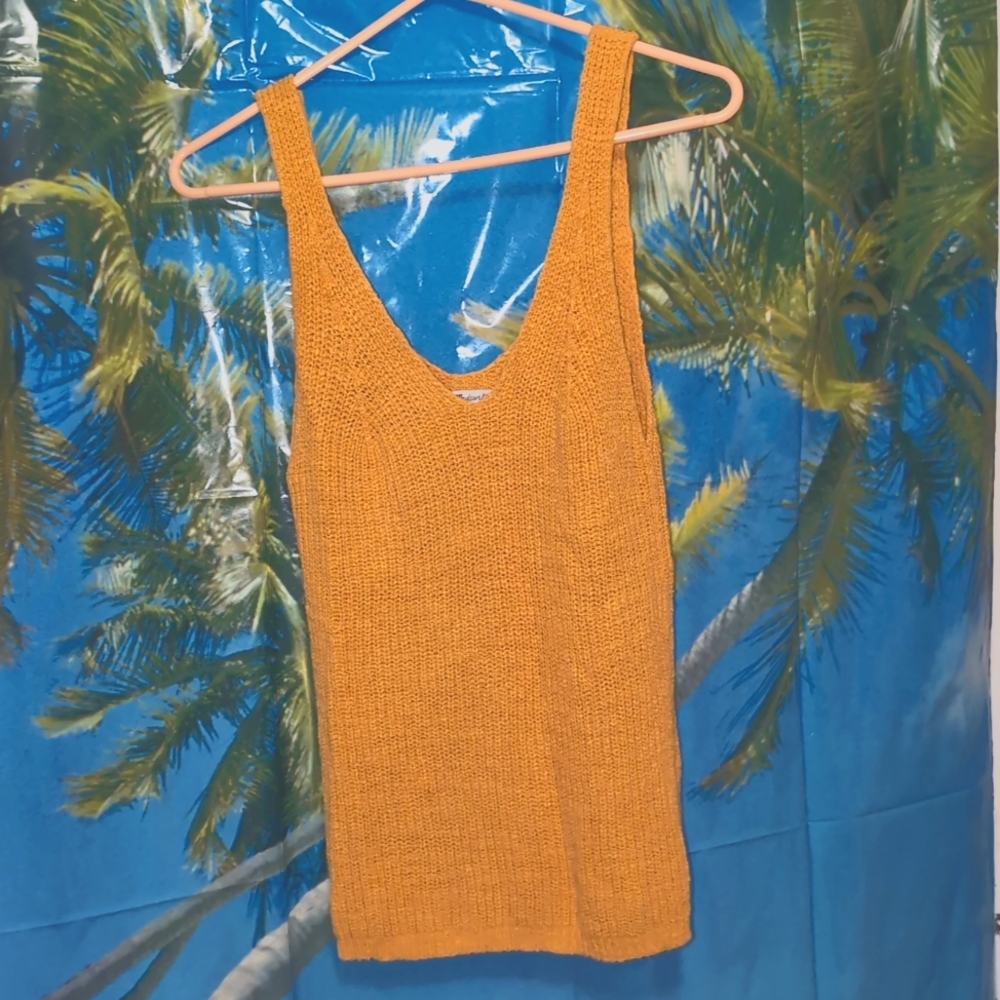 Yellow MadeWell Mini Knit Dress Size M